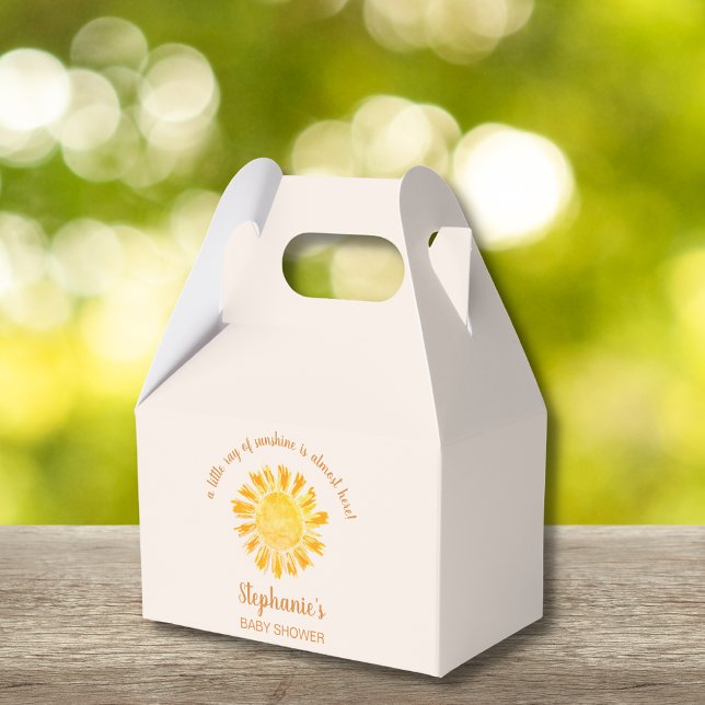 A Little Ray Of Sunshine Baby Shower  Favour Box (Creator Uploaded)