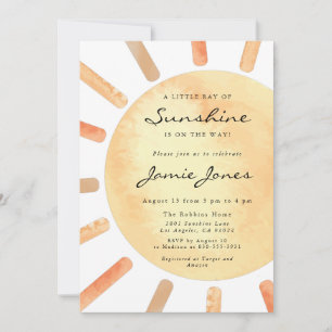 A Little Ray of Sunshine Baby Shower Invitation