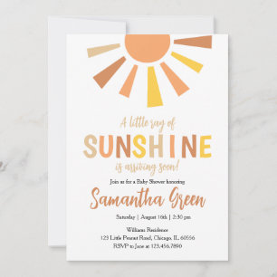 A Little Ray of Sunshine Baby Shower Invitation