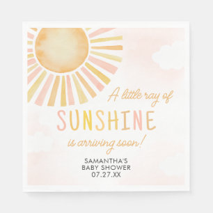 A Little Ray of Sunshine Baby Shower Napkin