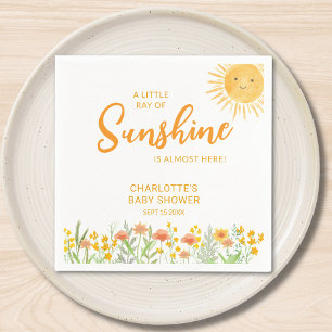 A Little Ray Of Sunshine Baby Shower Napkin