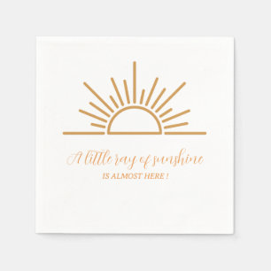 A Little Ray of Sunshine Boho Baby Shower Napkin