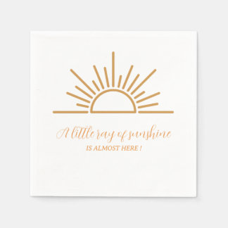 A Little Ray of Sunshine Boho Baby Shower  Napkin
