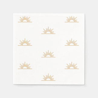 A Little Ray of Sunshine Boho Baby Shower  Napkin