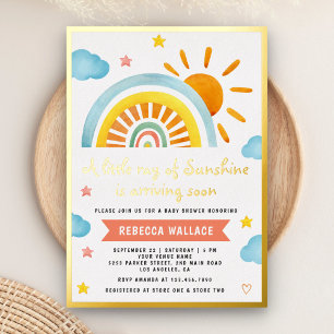 A Little Ray of Sunshine Boho Rainbow Baby Shower