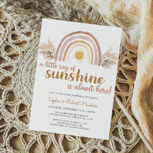 A Little Ray of Sunshine Boho Rainbow Baby Shower