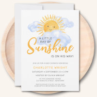 A Little Ray Of Sunshine Boy's Baby Shower