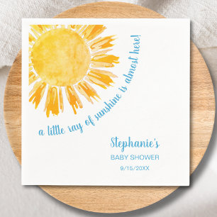 A Little Ray of Sunshine Boy's Baby Shower Napkin
