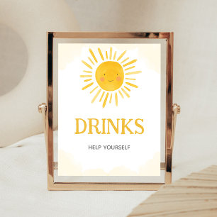 A Little Ray of Sunshine Drinks Sign