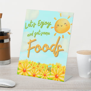A Little Ray of Sunshine - Foods Pedestal Sign