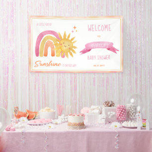 A Little Ray of Sunshine Girl Baby Shower  Banner