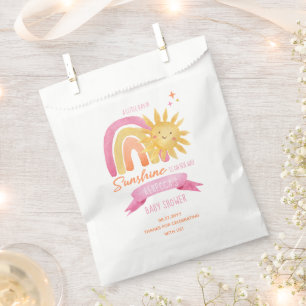 A Little Ray of Sunshine Girl Baby Shower Favour Bags