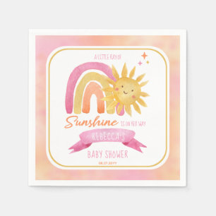 A Little Ray of Sunshine Girl Baby Shower Napkin