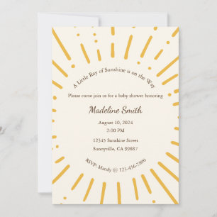 A Little Ray of Sunshine is on the Way Invitation