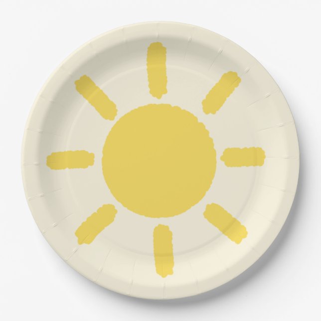 A Little Ray of Sunshine Party plates (Front)