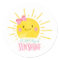 A Little Ray Sunshine Pink Bow Sun Topper Favour