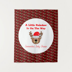 A Little Reindeer Is On The Way Tapestry
