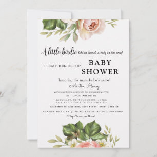 A Little Rose is on the Way! Baby Shower Invite