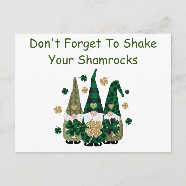 A Little Shamrock Humour Postcard (Front)