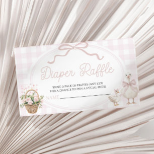 A Little Silly Goose Baby Shower Diaper Raffle Enclosure Card