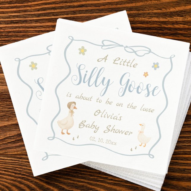 A Little Silly Goose Baby Shower  Napkin (Creator Uploaded)