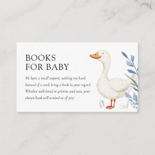 A Little Silly Goose Boy Baby Shower Books Baby Enclosure Card