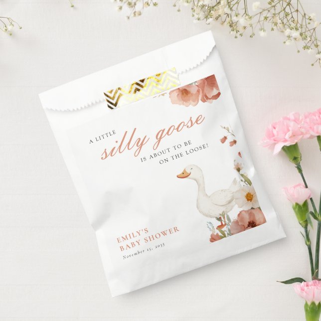 A Little Silly Goose Girl Baby Shower Favour Bags (Sealed)