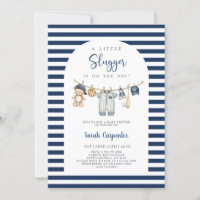 A Little Slugger Baby Shower Boy