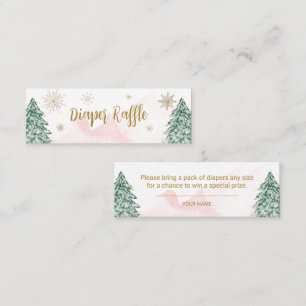 A little snowflake Baby Diaper Raffle Mini Business Card