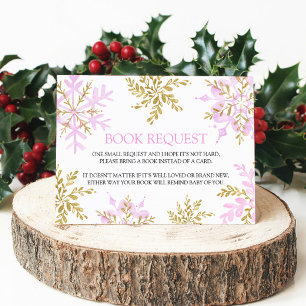 A Little Snowflake Baby Shower Book for Baby Enclosure Card