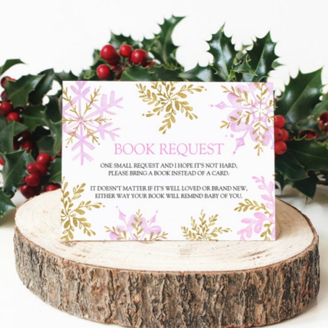 A Little Snowflake Baby Shower Book for Baby Enclosure Card (Creator Uploaded)