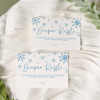 A Little Snowflake Baby Shower Diaper Raffle