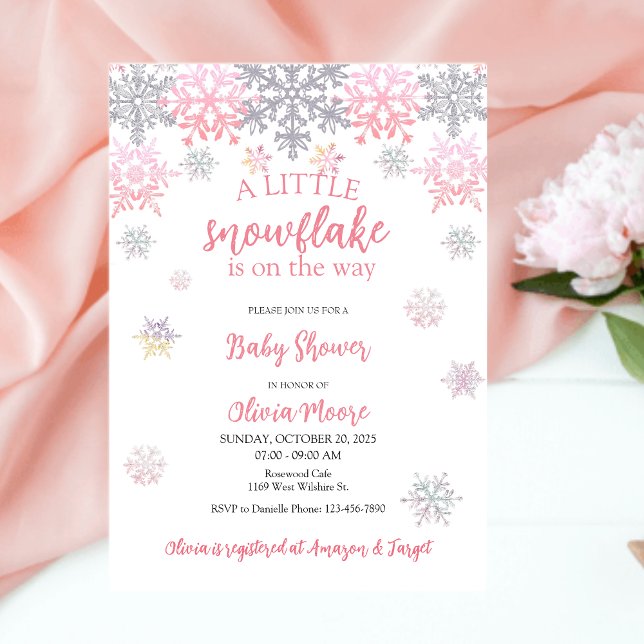 A little Snowflake baby shower invitation (Creator Uploaded)