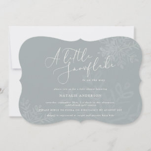 A little snowflake baby shower invitation