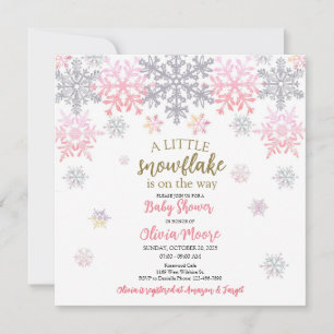 A little Snowflake baby shower invitation