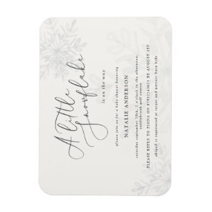 A little snowflake baby shower invitation magnet