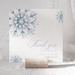 A Little Snowflake Blue Baby Shower Thank You Card<br><div class="desc">Celebrate the arrival of your little girl with our "A Little Snowflake Blue Baby Shower Thank You Card". Featuring a delicate blue watercolor snowflake. The elegant script font adds a classic touch. Perfect for a winter baby shower, this card blends festive elements with winter details, making it ideal for a...</div>