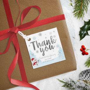 A little snowflake Blue Baby Shower Thank you Favour Tags