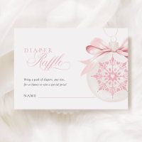 A Little Snowflake Girl Baby Shower Diaper Raffle