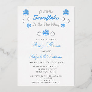 A Little Snowflake Is On The Way Baby Shower
