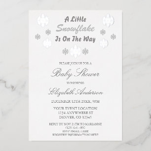 A Little Snowflake Is On The Way Baby Shower