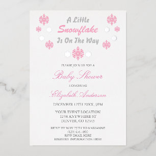 A Little Snowflake Is On The Way Baby Shower