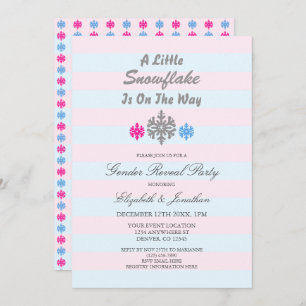 A Little Snowflake Is On The Way Gender Reveal Invitation