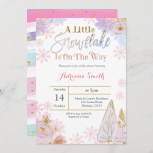 A Little Snowflake is on the way invitation