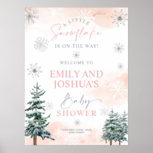 A Little Snowflake Is On The Way Welcome poster