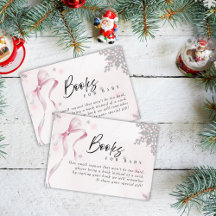 A little Snowflake Pink Bow Glitter Baby Shower