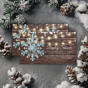 A Little Snowflake Rustic Winter Baby Shower Enclosure Card