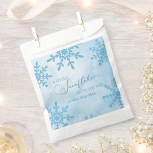 A Little Snowflake Winter Wonderland Baby Shower Favour Bags