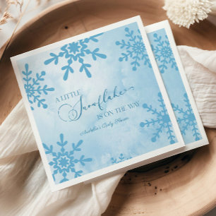 A Little Snowflake Winter Wonderland Baby Shower Napkin