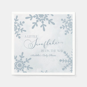 A Little Snowflake Winter Wonderland Baby Shower Napkin